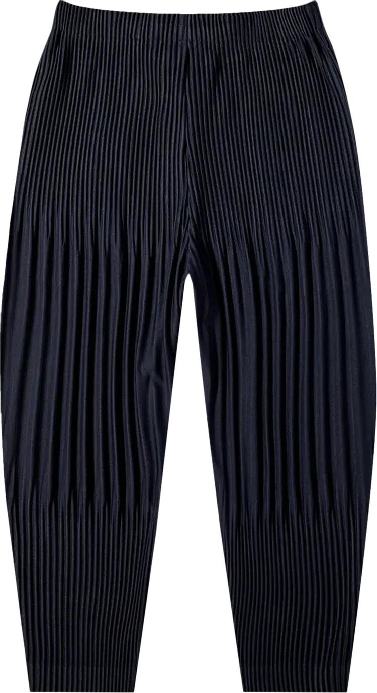 Homme Plissé Issey Miyake Mc July Pleated Cropped Trousers 'Dark Grey'