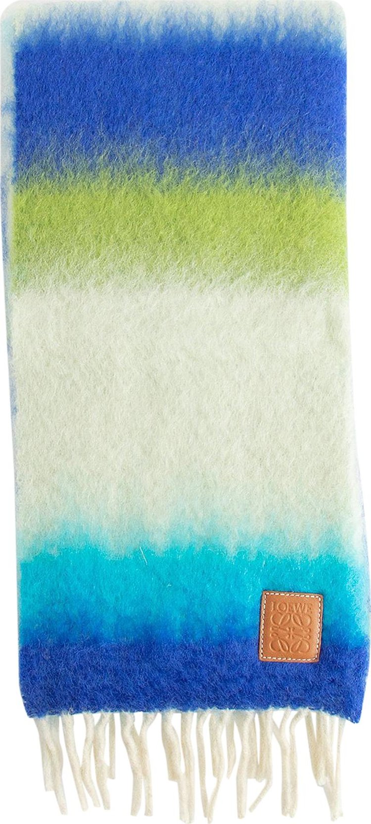 Loewe Stripe Mohair Scarf 'Dark Blue/Multicolor'