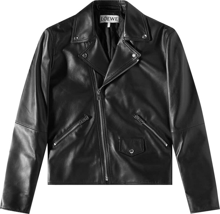 Loewe Leather Biker Jacket 'Black'