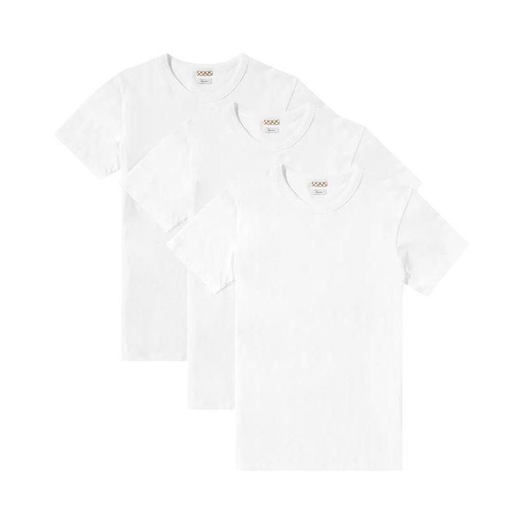 Visvim Sublig Wide 3 Pack Short Sleeve White