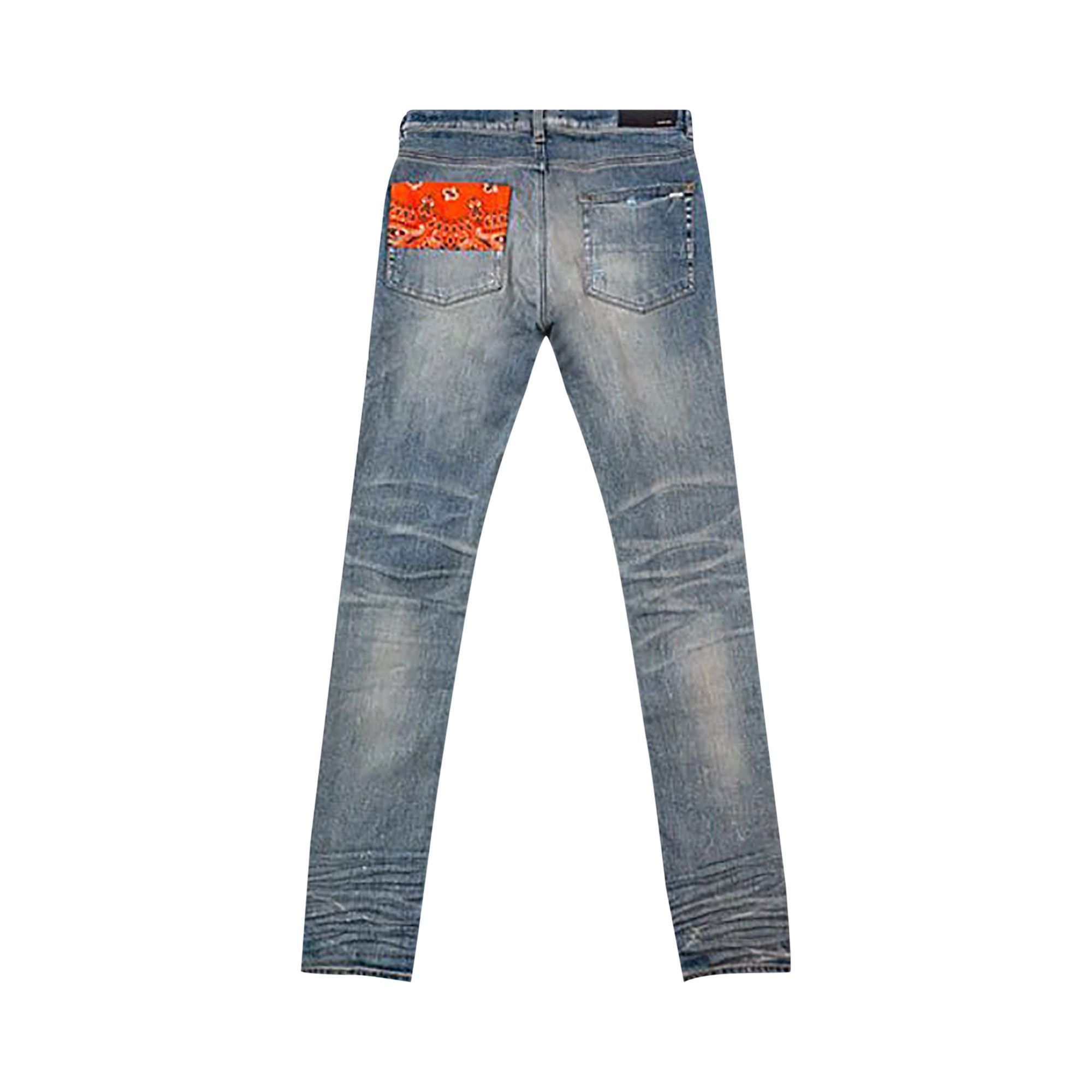 Buy Amiri Vintage Bandana Artpatch Jean 'Clay Indigo Buy Amiri Vintage Bandana Artpatch Jean 'Clay Indigo