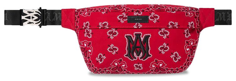 Amiri Bandana Embroidered Bumbag Red