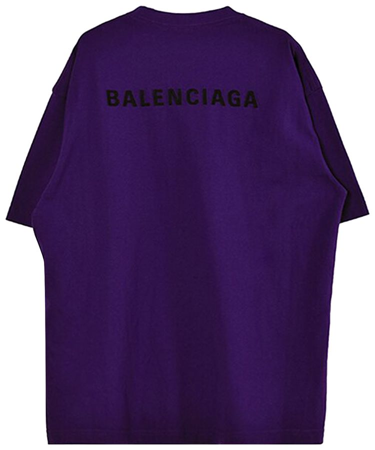 Balenciaga Medium Fit T Shirt Deep PurpleBlack