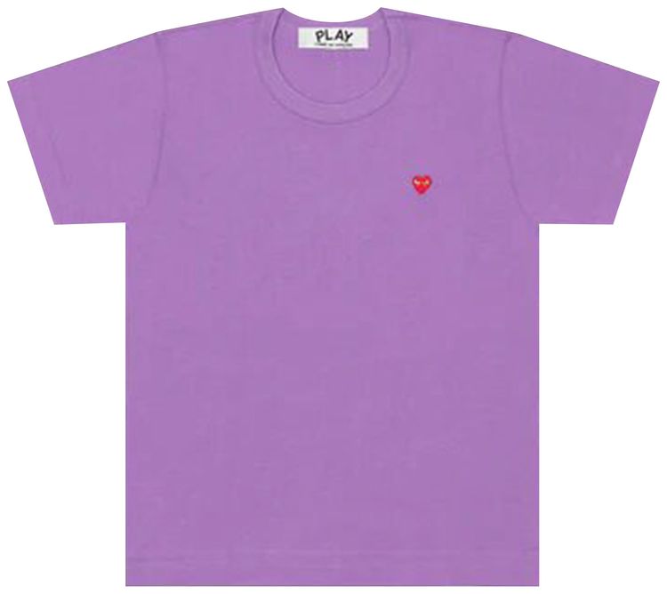 Comme des Garcons PLAY Small Red Heart T Shirt Purple