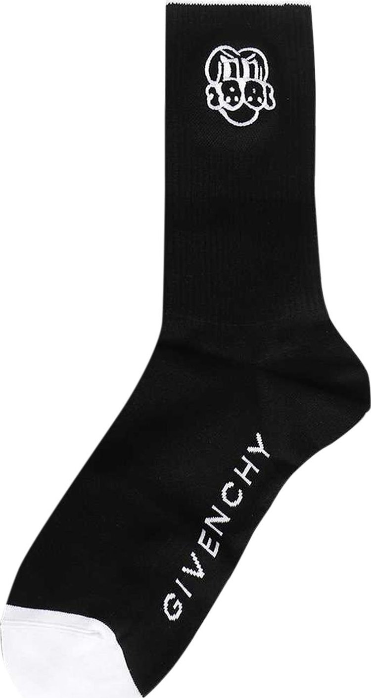 Givenchy Sport Socks With Dog 'Black/White'