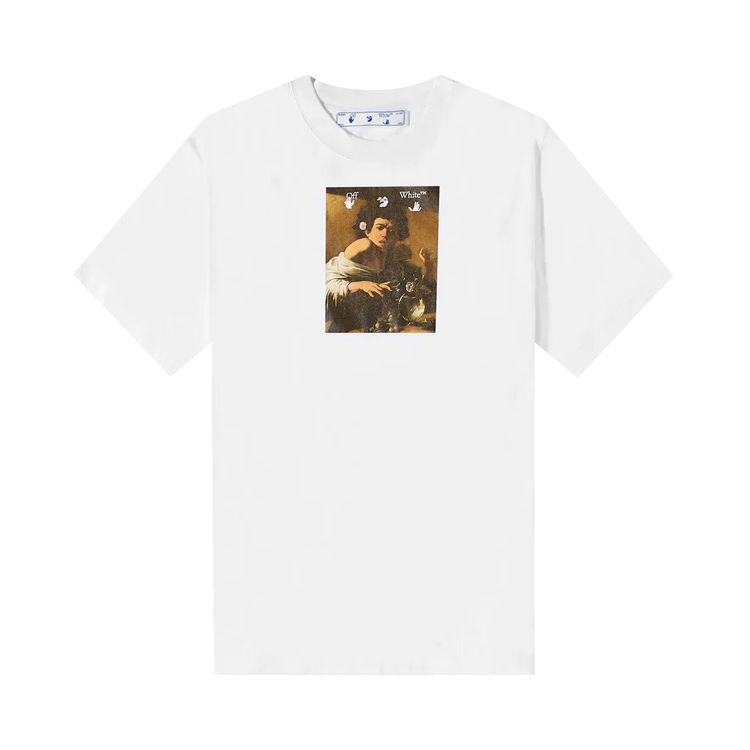 Off White Caravaggio Boy Short Sleeve Over Tee WhiteMulticolor
