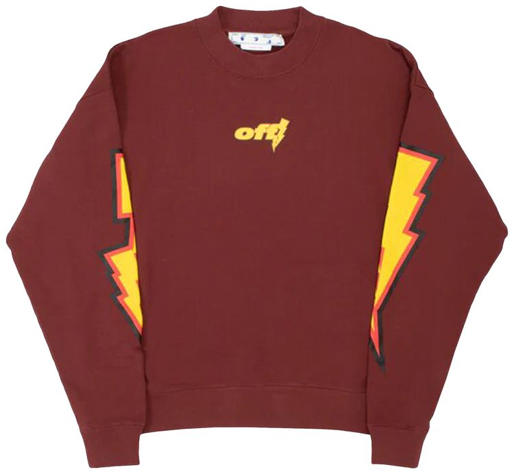 Off White Thunder Stable Skate Crewneck Barolo Yellow