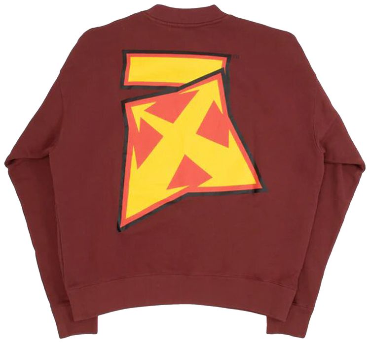 Off White Thunder Stable Skate Crewneck Barolo Yellow