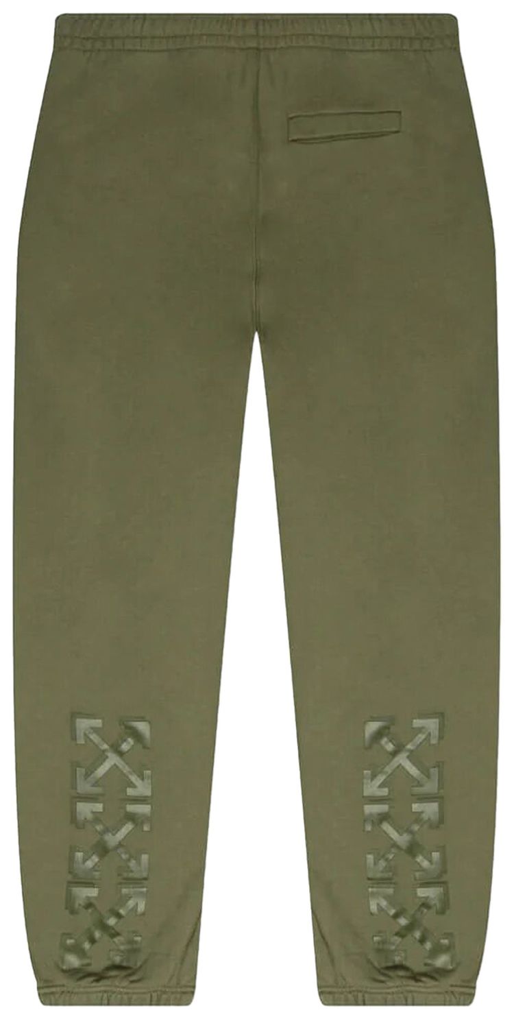 Off White Chain Arrow Slim Sweatpants Duck GreenWhite