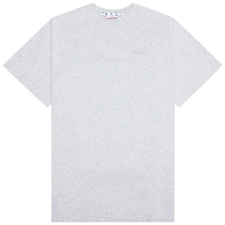 Off White Diag Tab Over Short Sleeve Tee Grey Melan