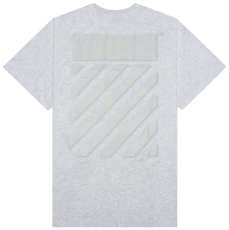 Off White Diag Tab Over Short Sleeve Tee Grey Melan