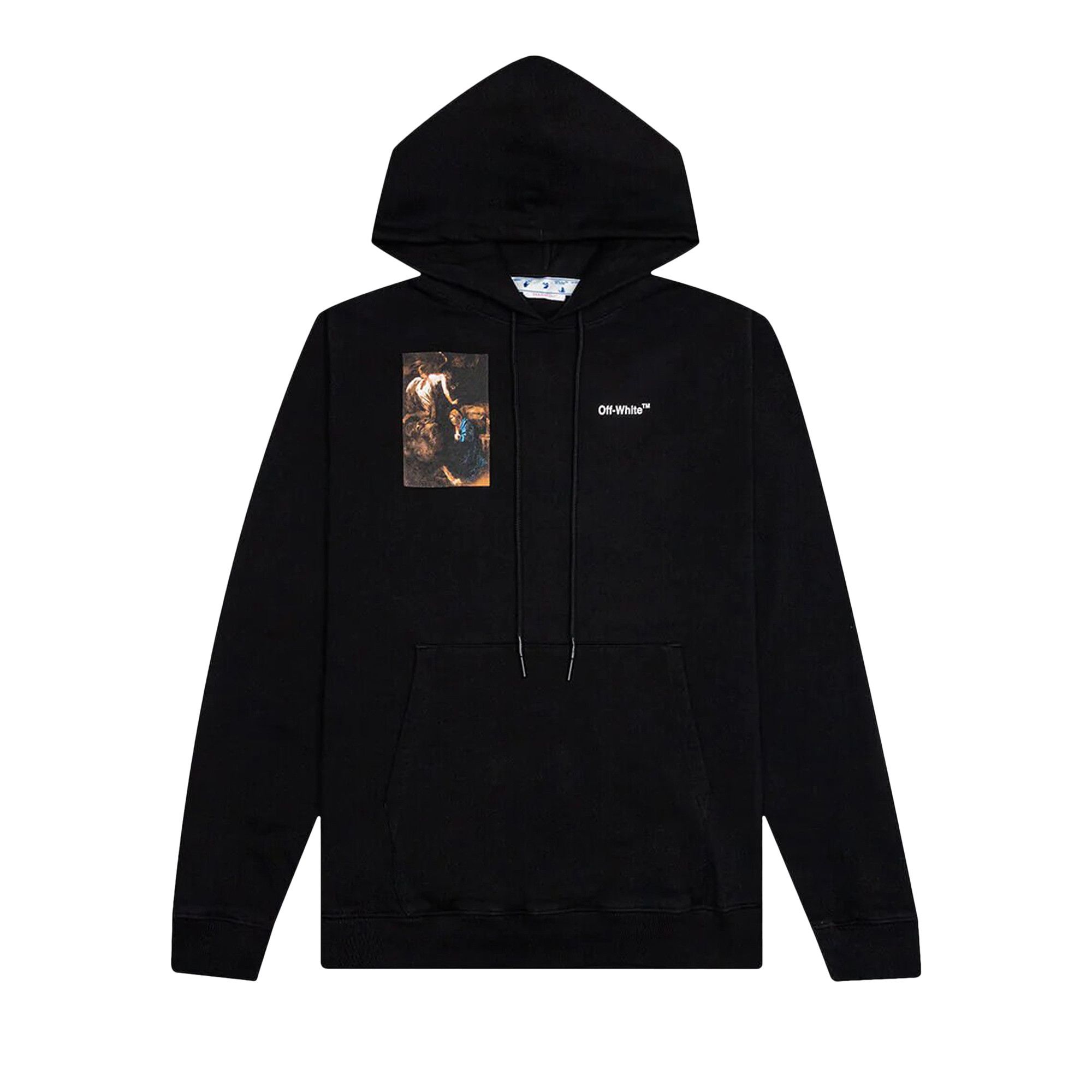 Buy Off White Caravaggio Lute Slim Hoodie Black White OMBB097C99FLE0101001 GOAT