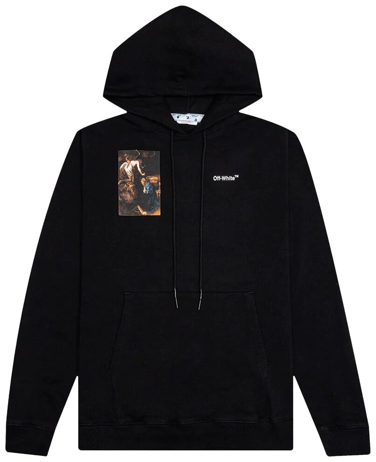 Off White Caravaggio Lute Slim Hoodie BlackWhite