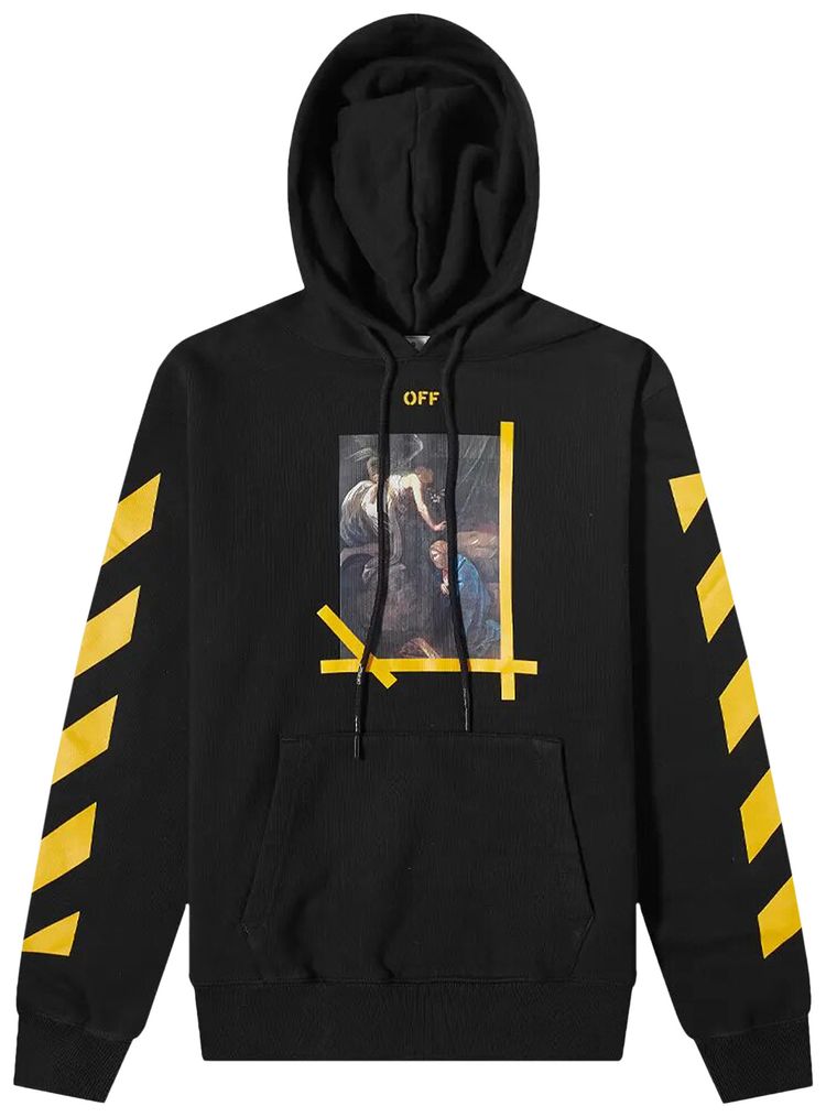 Off White Diag Arrow Slim Hoodie BlackWhite