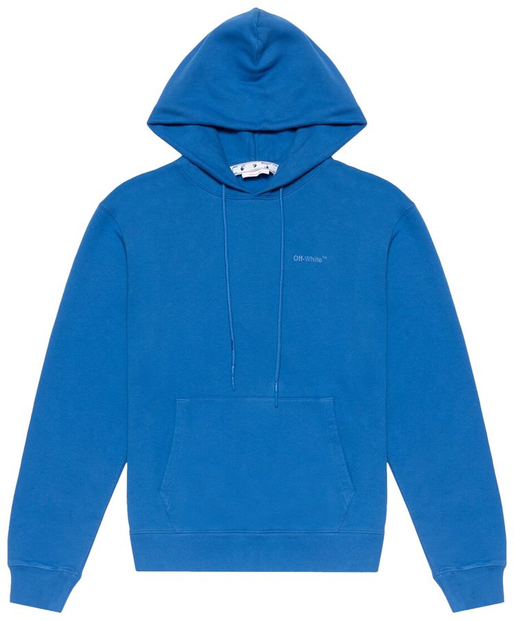 Off White Diag Tab Slim Hoodie Peacock