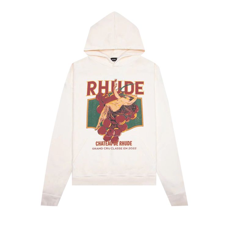 Rhude Chateau De Hoodie Vintage White