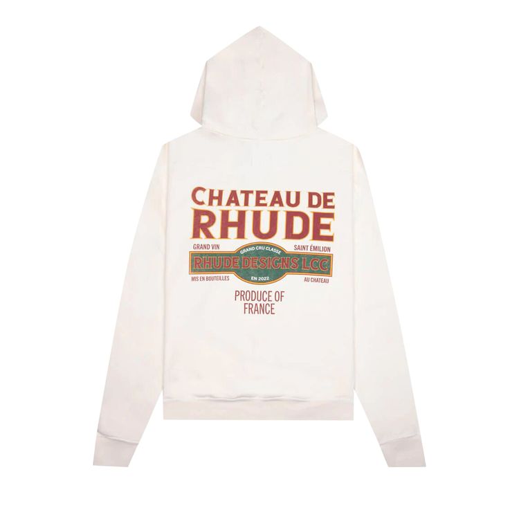 Rhude Chateau De Hoodie Vintage White