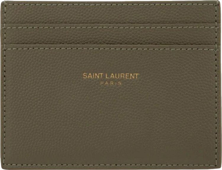 Saint Laurent Paris credit card case in EEL, Saint Laurent, YSL.com in  2023