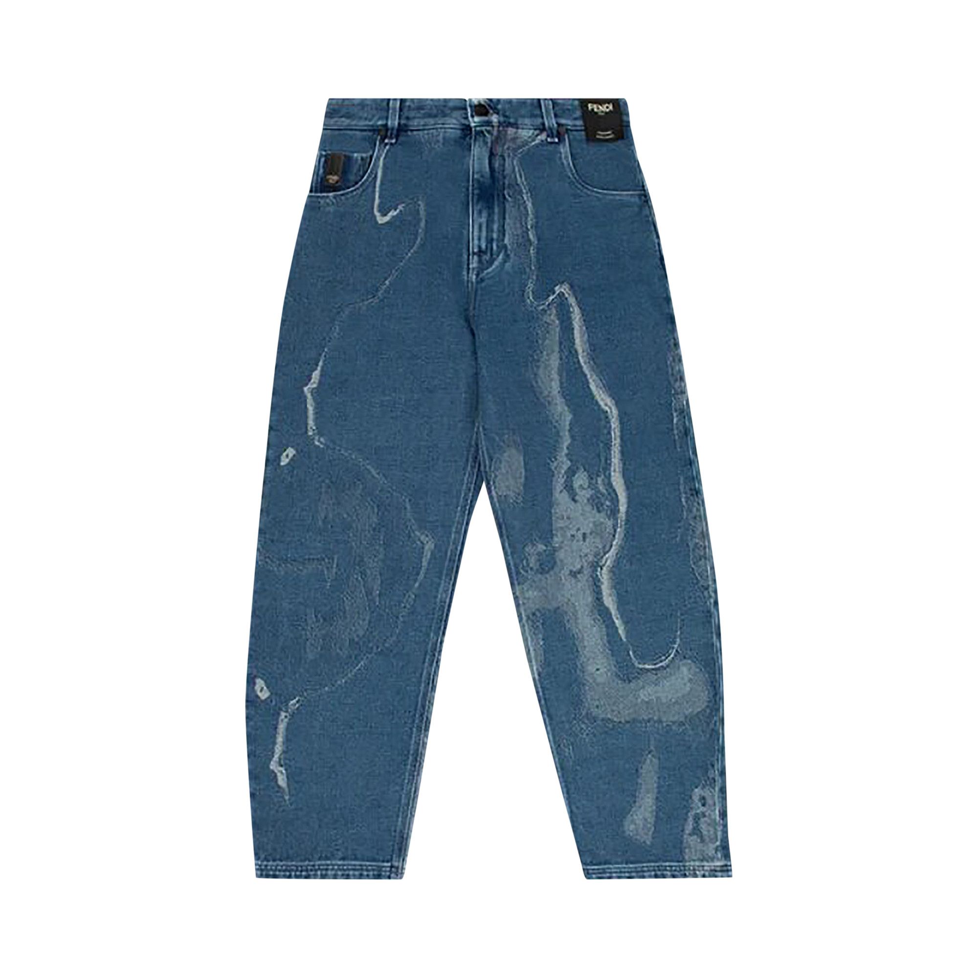 【FENDI】Washed indigo cotton denim distressed【ランク:A】 Fendi - Denim dress Denim - The Corner