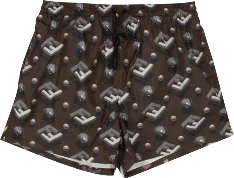 Fendi FF Beachwear Boxer Black