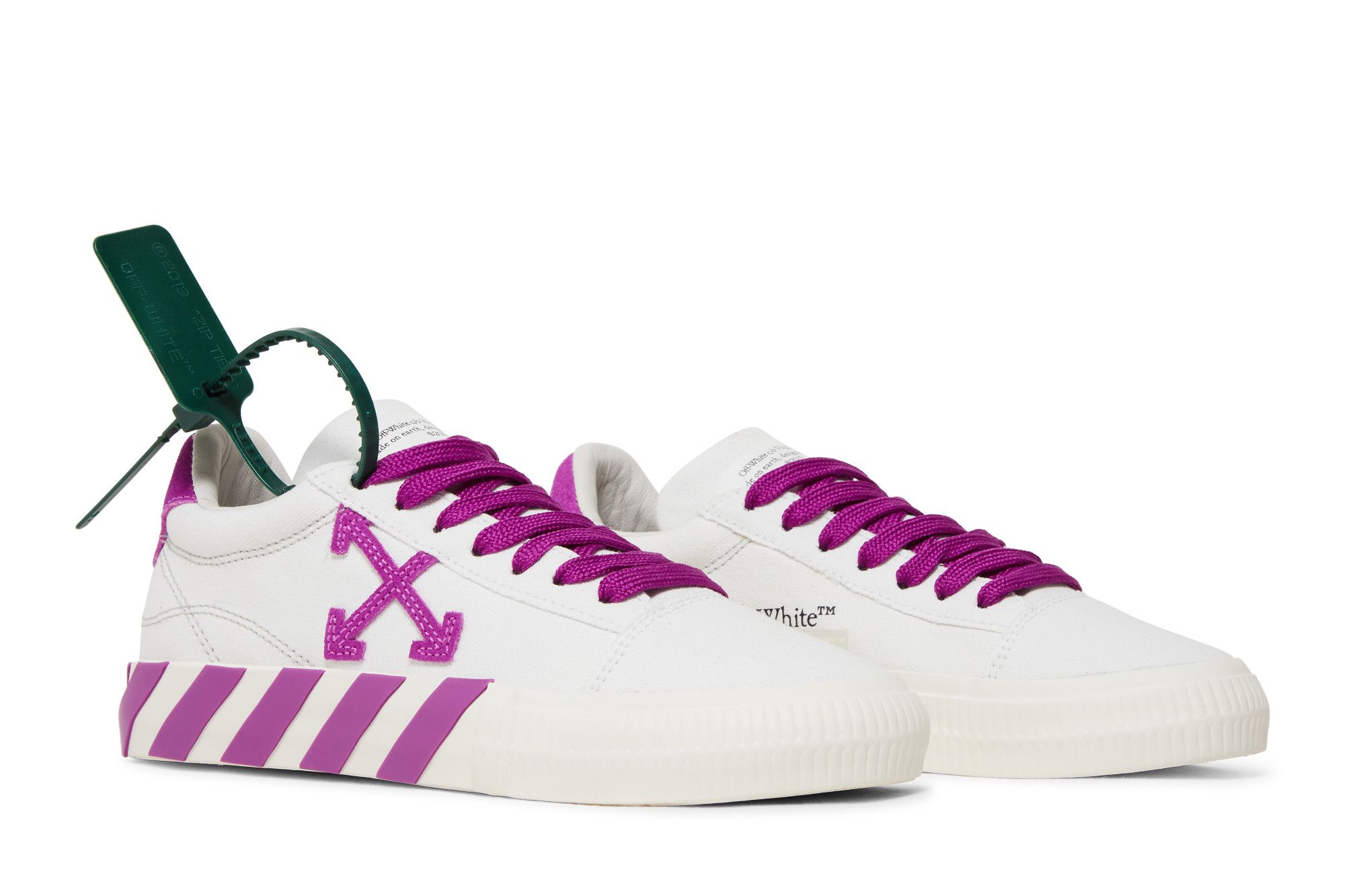 Size 7.0 Off-White Wmns Vulc Sneaker 'White Fuchsia'