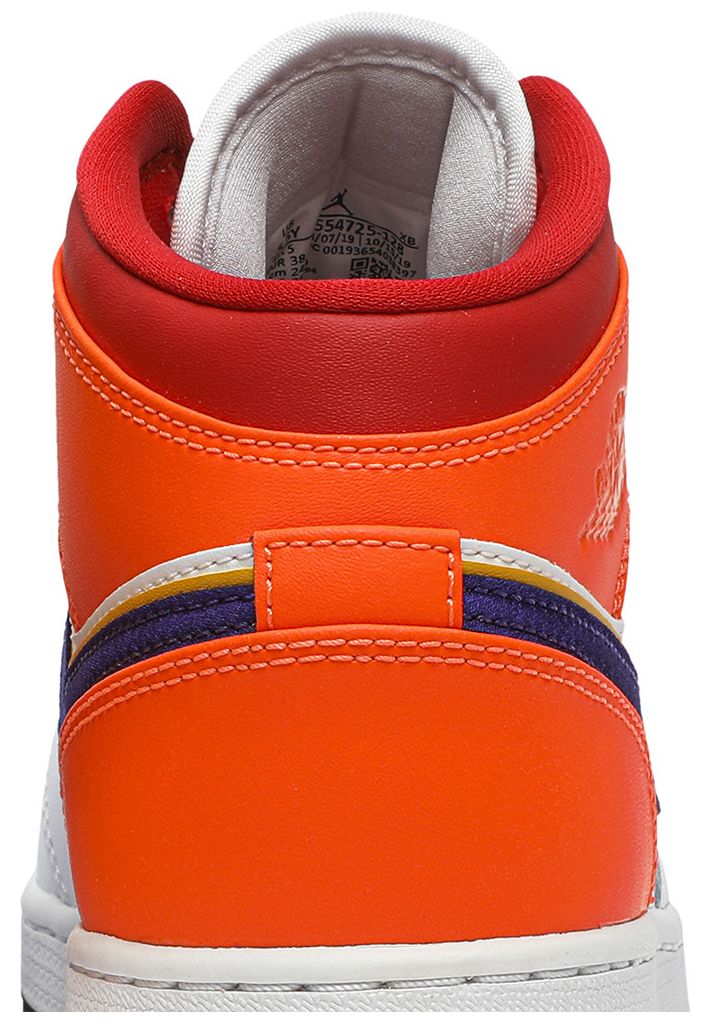 Air Jordan 1 Mid GS White Court Purple Teal