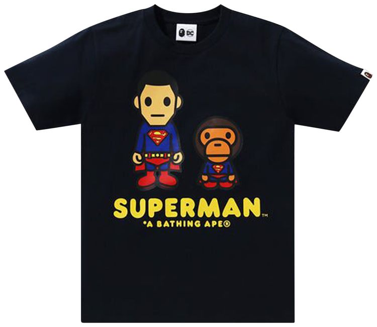 BAPE x DC Baby Milo Superman Tee Black