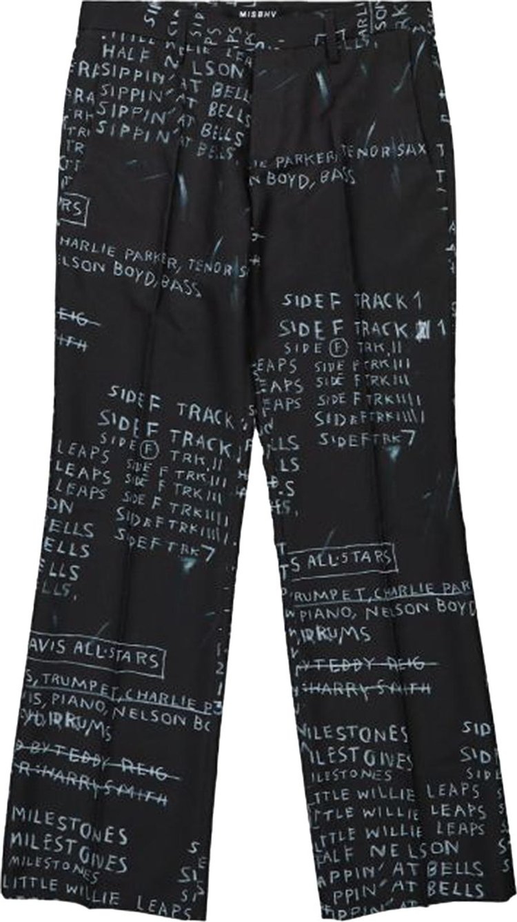 MISBHV Basquiat Edition Discography Flared Trousers 'Black'