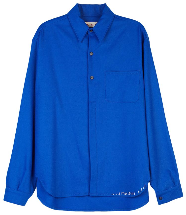 Marni Long Sleeve Shirt Mazarine Blue