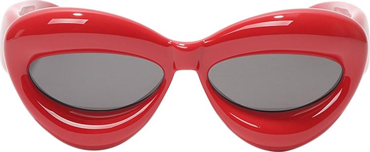 Loewe Inflated Cat Eye Sunglasses 'Shiny Red/Smoke'