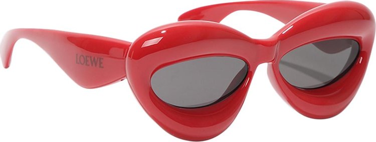 Loewe Inflated Cat Eye Sunglasses Shiny RedSmoke