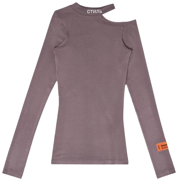 Heron Preston Cut Shoulder Ctnmb Crewneck GreyWhite