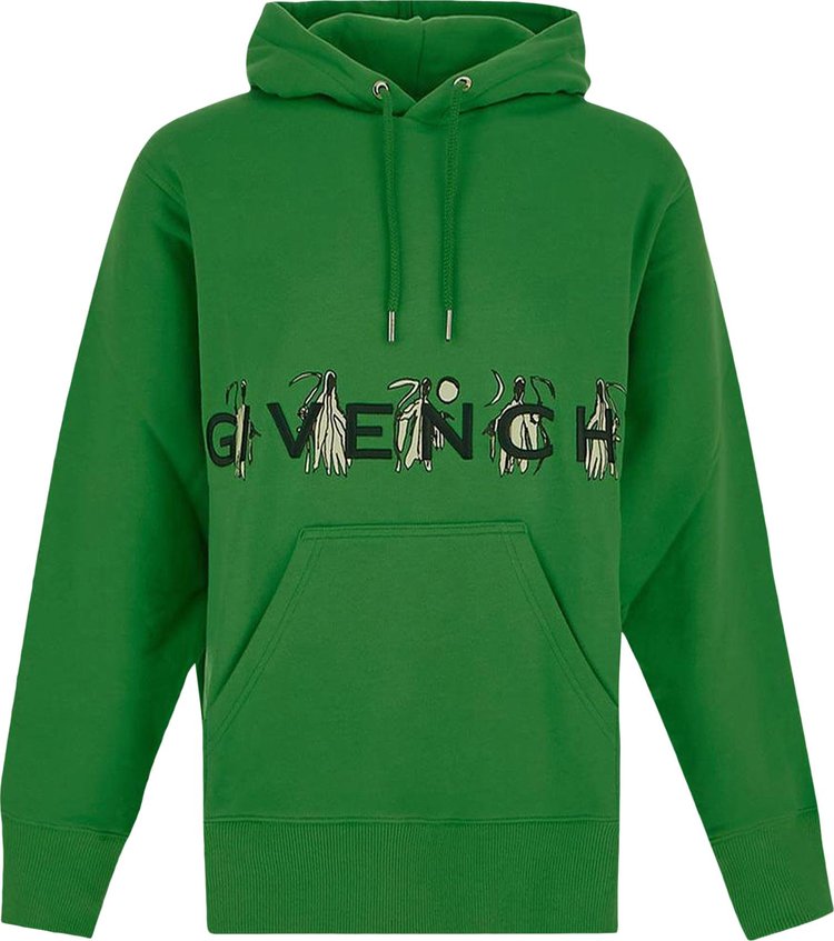 Givenchy Branding Embroidery Classic Fit Hoodie 'Apple Green'