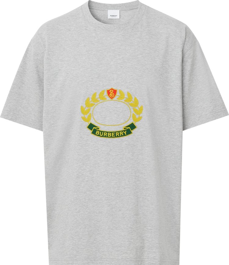 Burberry Oak Leaf Crest Oversized T-Shirt 'Pale Grey Melange'