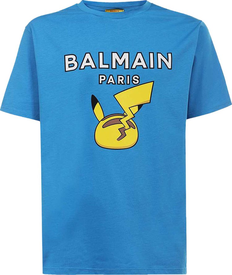 Balmain x Pokemon T-Shirt 'Bleu/Jaune'