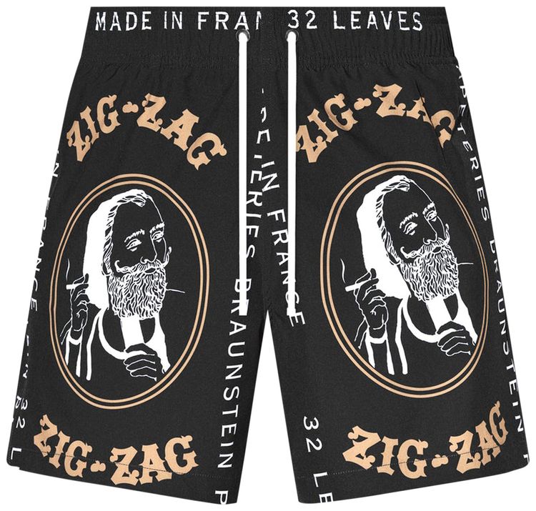 Amiri Zig Zag Swim Trunk Black