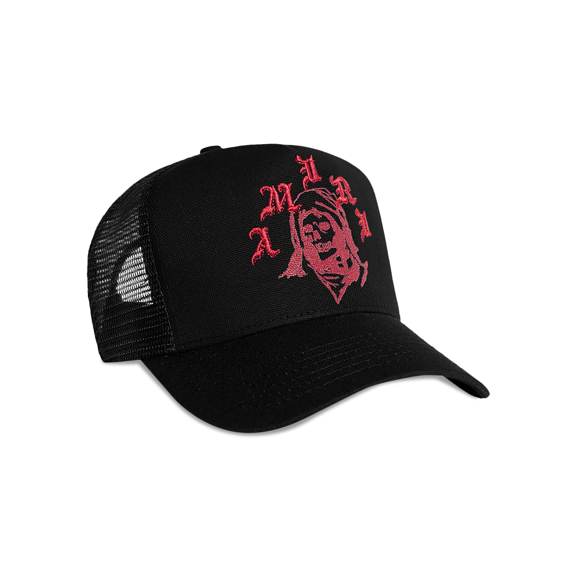 Buy Amiri Reaper Trucker Hat 'Black/Red' - AW22MAH012 009