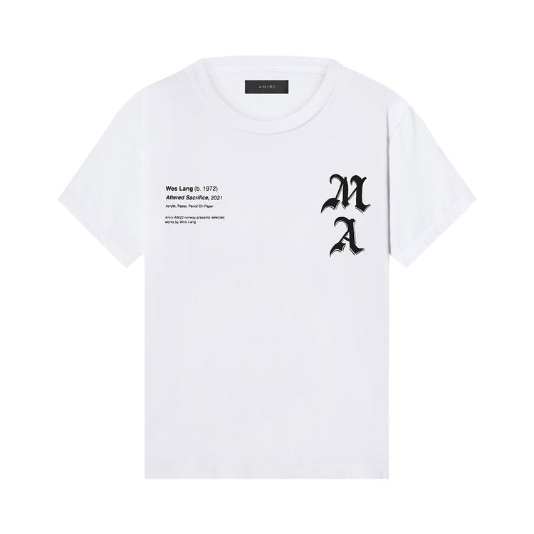 Amiri x Wes Lang Checker Skull Tee White