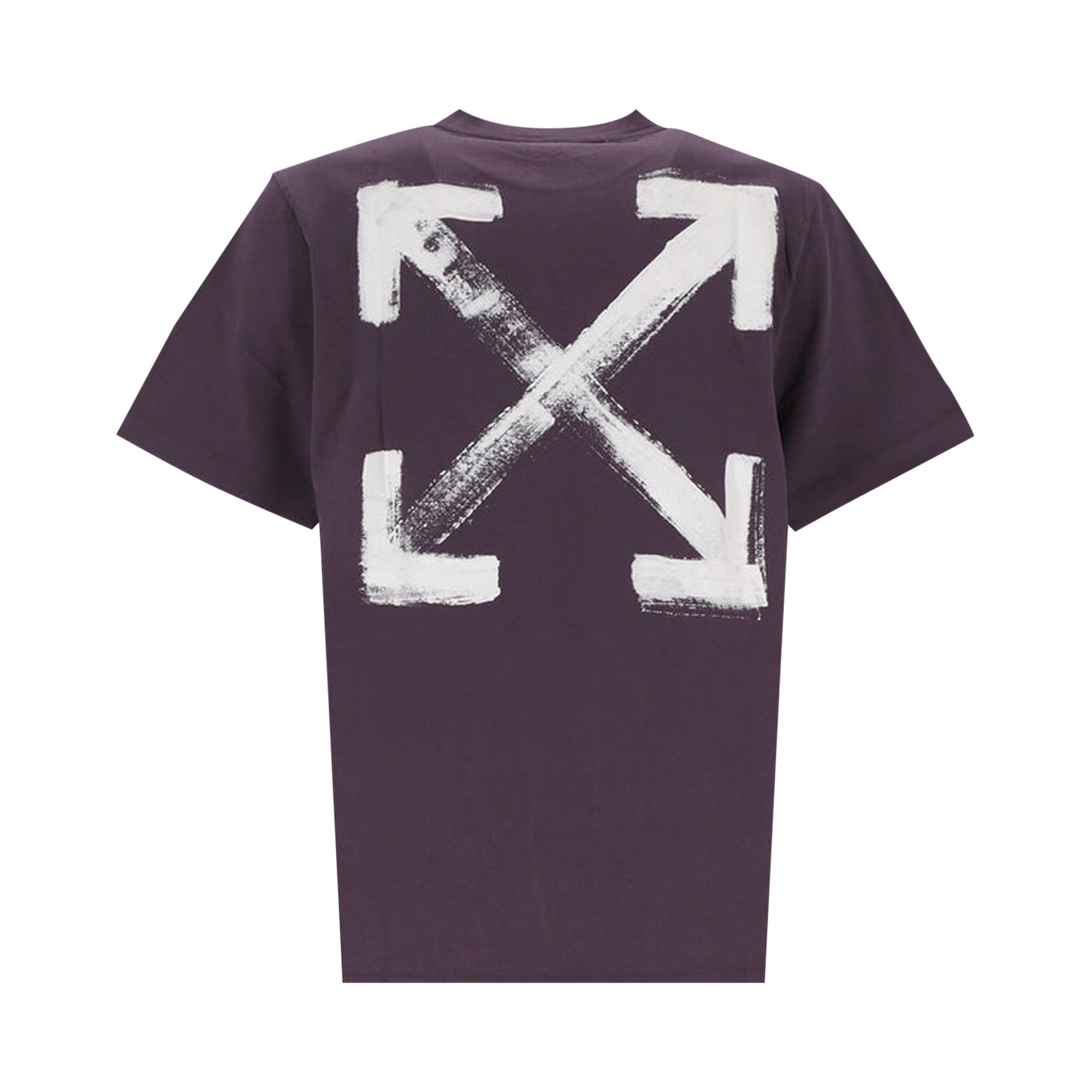 ★Off-White★ Logo Short Sleeve T-Shirt Purple OMAA027S23JER Off-White SS21 Chest Logo Short Sleeve Ordinary Version