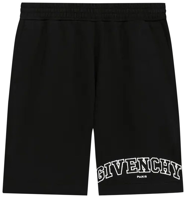 Givenchy Boxy Fit Embroidery Shorts Black
