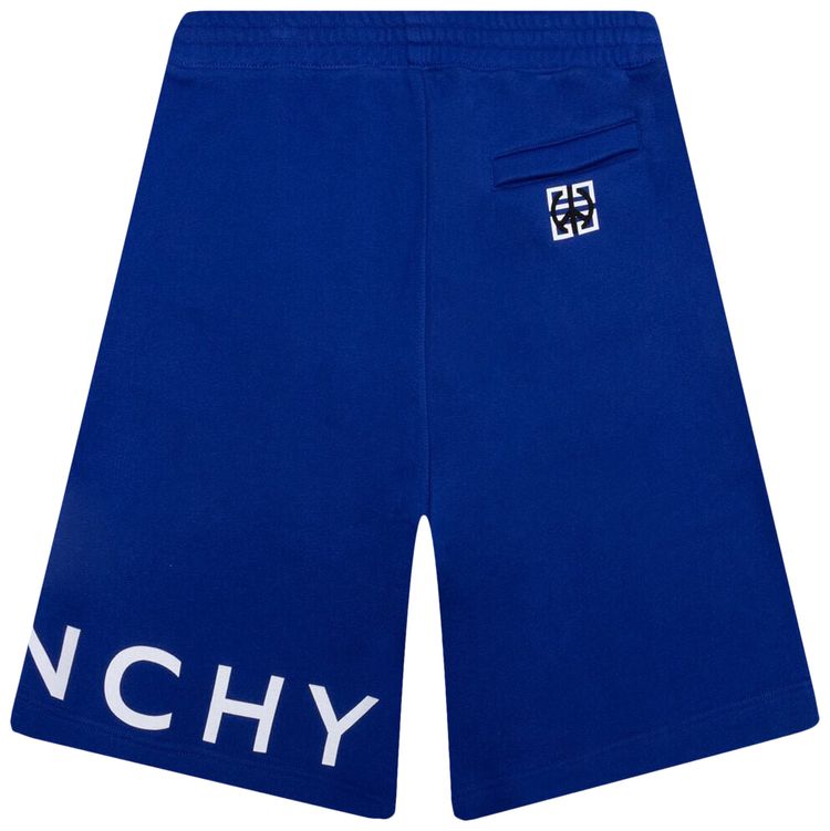 Givenchy Boxy Fit Shorts With Branding Bonded Ocean Blue