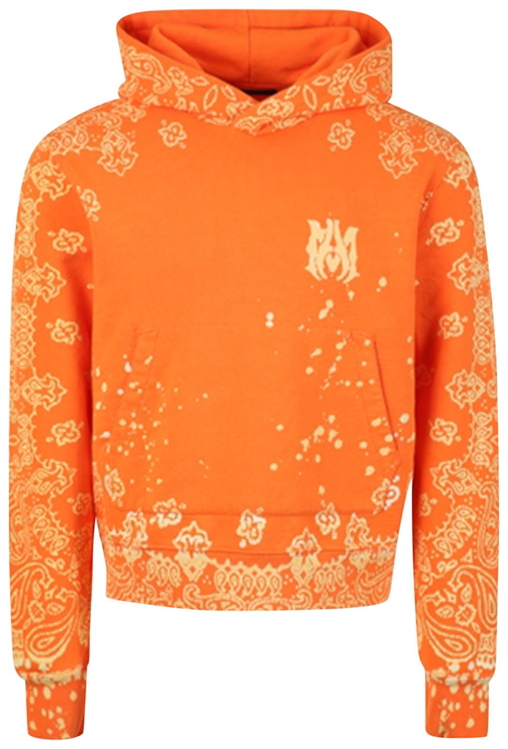 Buy Amiri Bandana Bleach All Over Hoodie 'Orange' PF22MJH021 665 ORAN