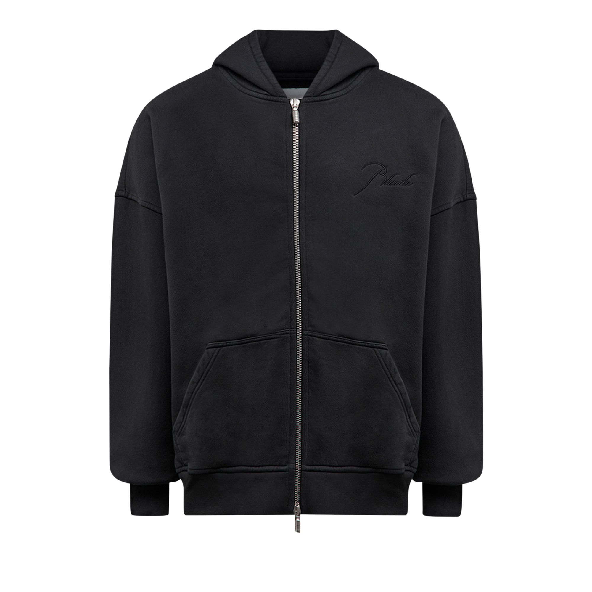 Buy Rhude Zip Up Hoodie 'Vintage Black' - FW22HO09012610