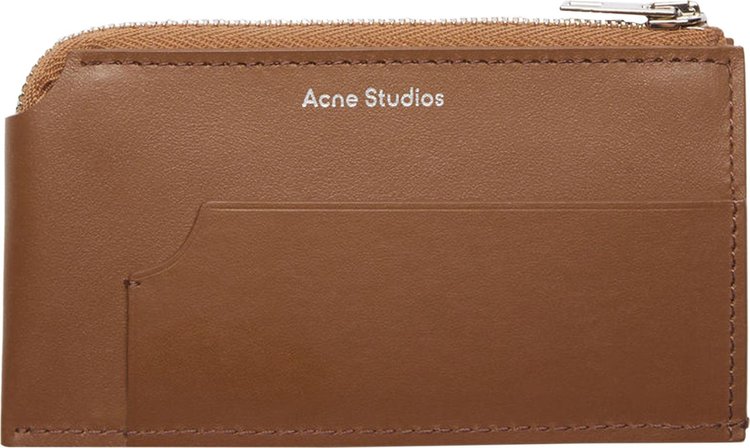 Acne Studios Leather Zip Wallet 'Camel Brown'
