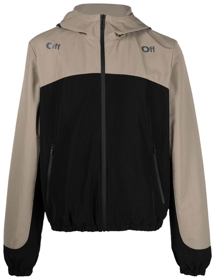 Off White Arrow Outline Block Track Jacket Black