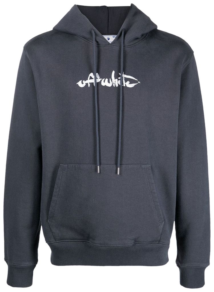 Off White Paint Arrow Slim Hoodie OuterspaceWhite