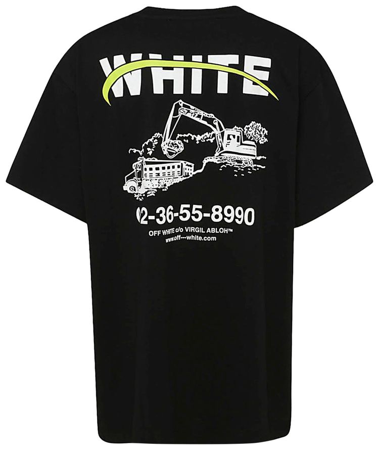 Off White Industrial Over Short Sleeve Tee BlackGreen