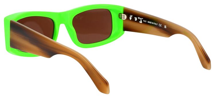 Off White Lucio Sunglasses GreenBrown