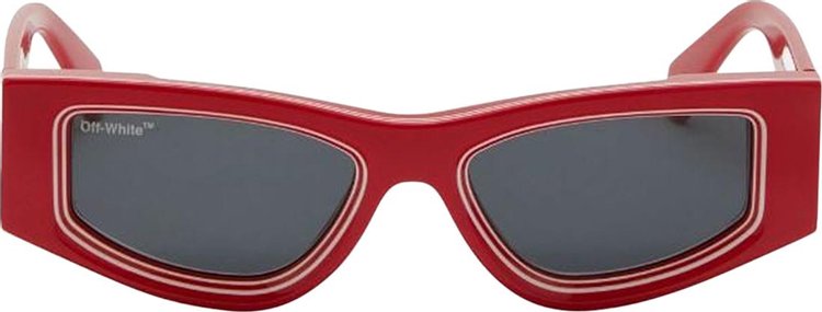 New Off-White sunglasses col. red, Occhiali
