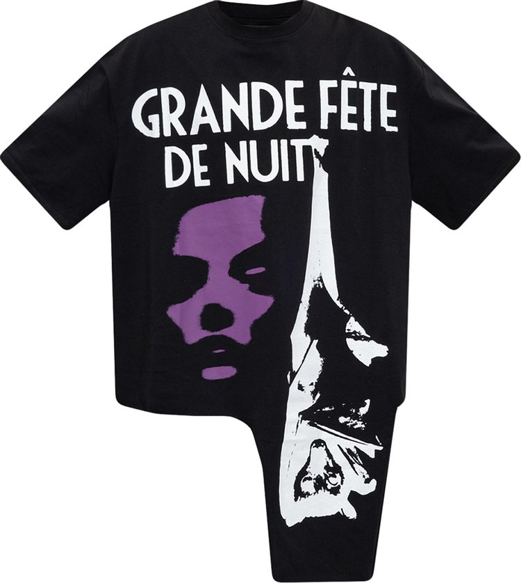 Raf Simons Oversized T-Shirt Cut Out Grand Fete De Nuit 'Black'